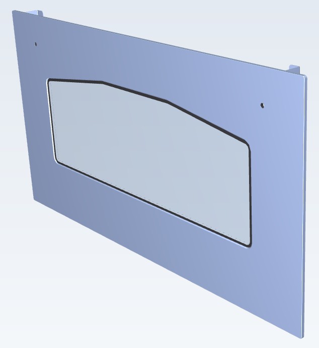 ILVE Parts EG9849028000056 DOOR GLASS / EM GREEN