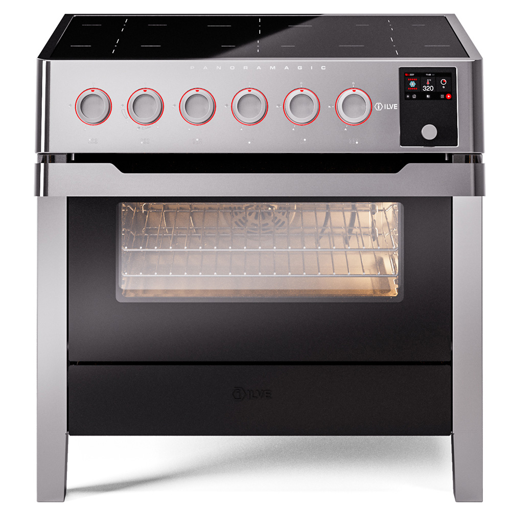 ILVE UPMI09S3SS Panoramagic 36 inch Induction Range with 6 Elements (Stainless Steel)