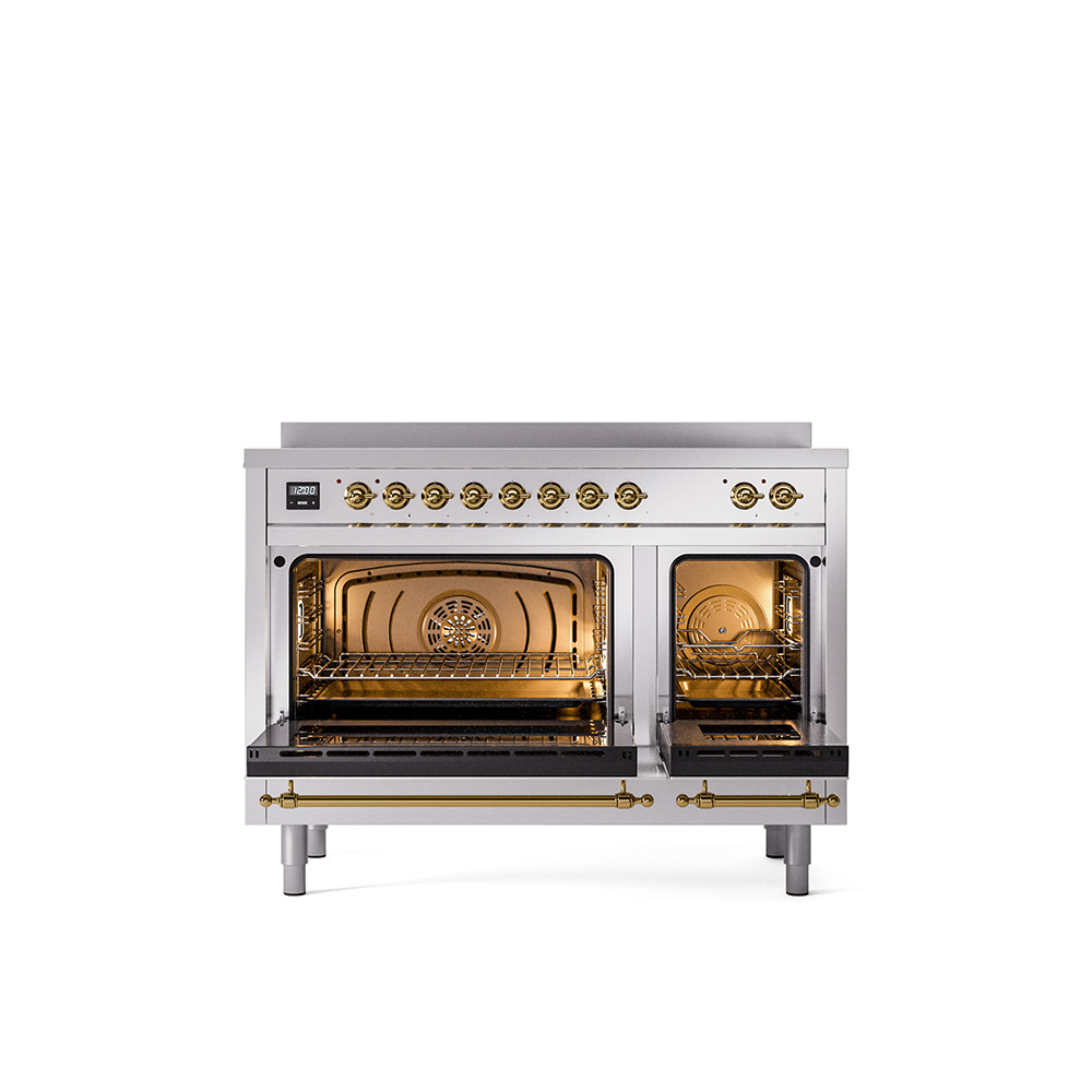 ILVE_UPI486QNMPSSG_Professional_Plus_II_48"_Dual_Fuel_Range_oven_door_opened