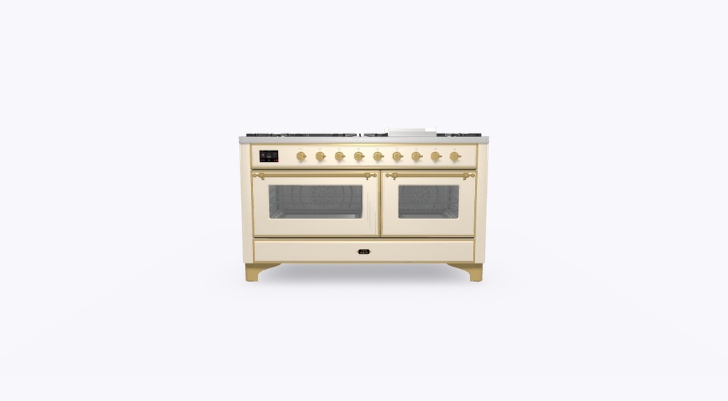 ILVE_UM15FDNS3AWG_Majestic_II_60"_Dual_Fuel_Range_Front_View