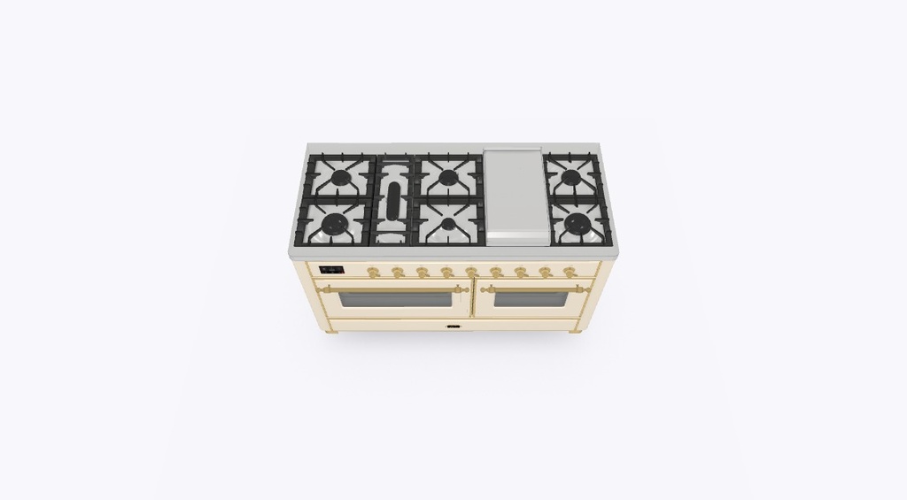 ILVE_UM15FDNS3AWG_Majestic_II_60"_Dual_Fuel_Range_Top_Angle