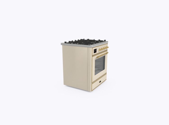 ILVE_UM30DNE3AWG_Majestic_II_30_Dual_Fuel_Range_Left_Angle