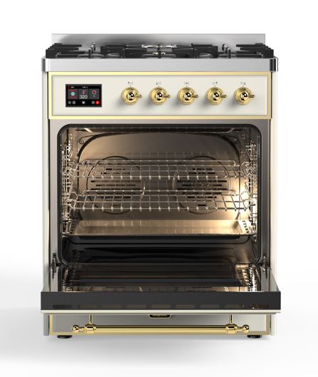 ILVE_UM30DQNE3AWG_Majestic_II_30"_Dual_Fuel_Range_Front_View