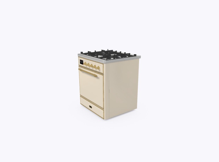 ILVE_UM30DQNE3AWG_Majestic_II_30"_Dual_Fuel_Range_Right_Angle