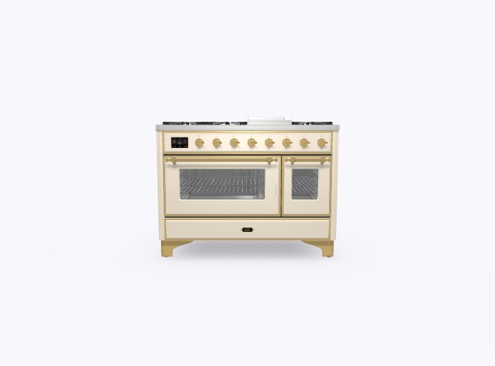 ILVE_UM12FDNS3AWG_Majestic_II_48_Dual_Fuel_Range_Front_View