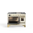 ILVE UM12F Majestic II 48 inch Dual Fuel Range with 8 Burners, Griddle