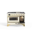 ILVE UM12F Majestic II 48 inch Dual Fuel Range with 8 Burners, Griddle