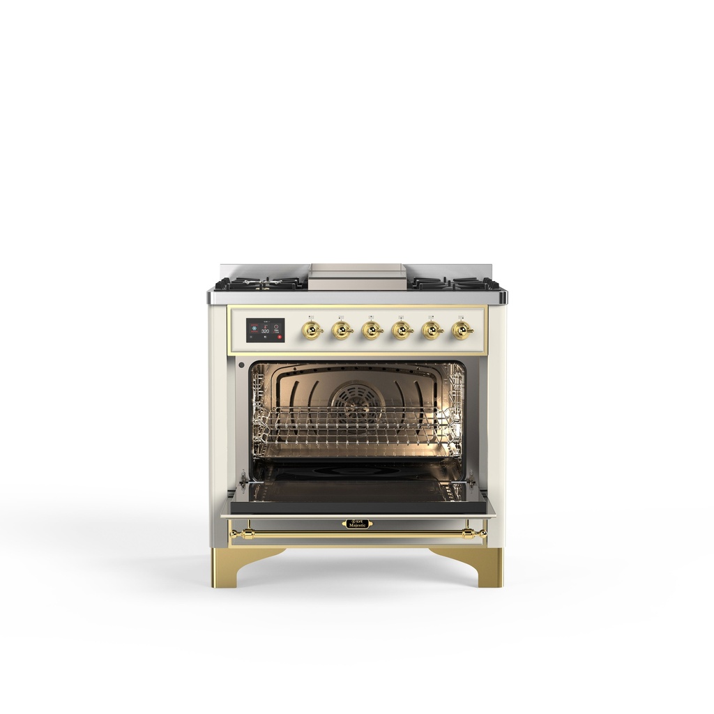 ILVE_UM09FDNS3AWG_Majestic_II_36_Dual_Fuel_Range_Front_View