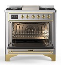 ILVE UM09F Majestic II 36 inch Dual Fuel Range with 6 Burners, Griddle