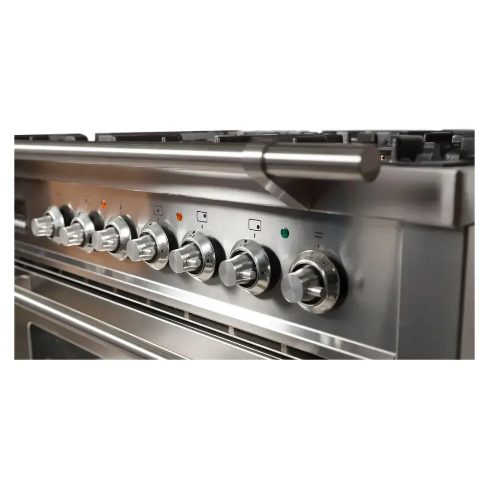 ILVE UPW90FDM Professional Plus I 36 inch Dual Fuel Range with 5 Sealed Burners, Griddle, Rotisserie