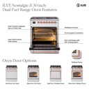 ILVE UN30NMP Nostalgie II Noblesse 30 inch Dual Fuel Range with 5 Burners