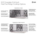 ILVE UN60F Nostalgie II Noblesse 60 inch Dual Fuel Range  