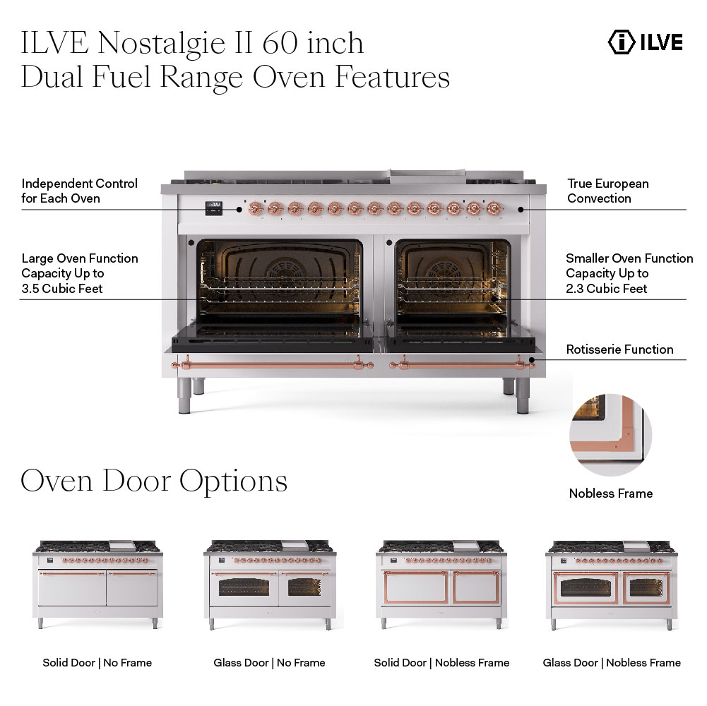 ILVE UP60F Nostalgie II 60 inch Dual Fuel Range