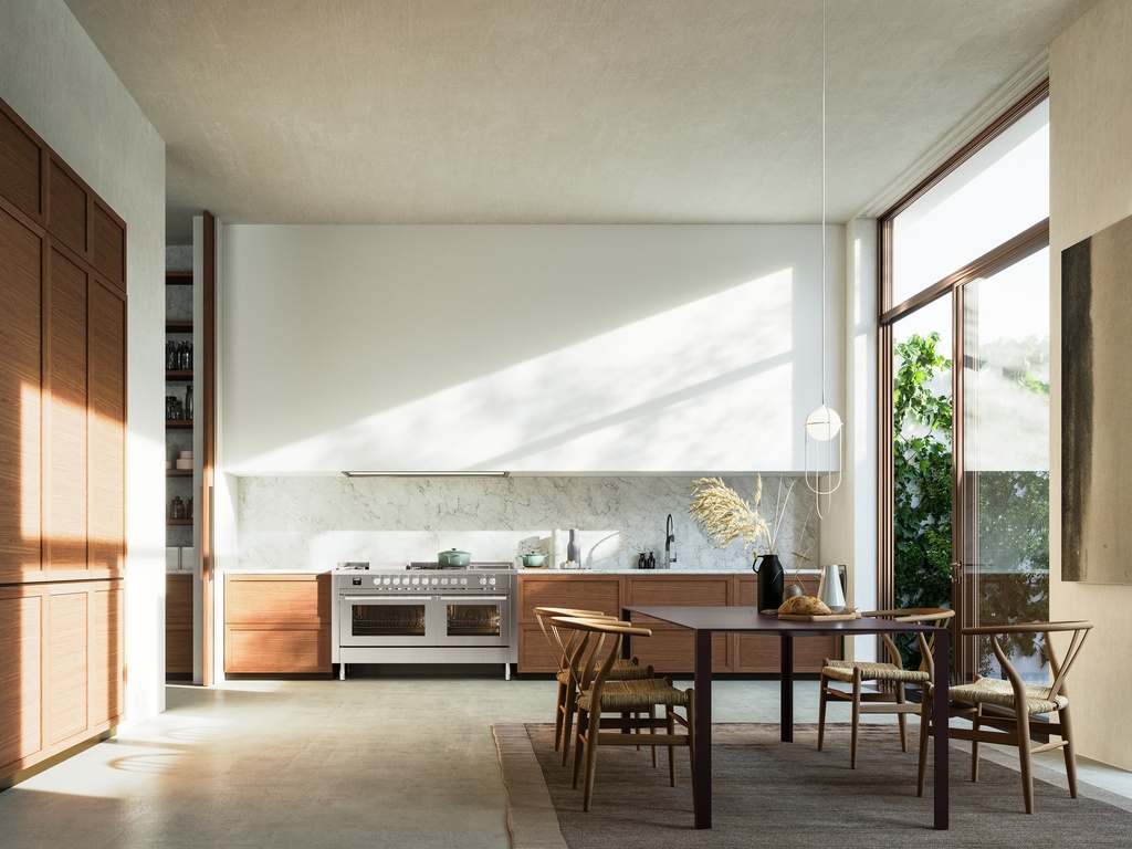 ILVE Professional Plus II 60" UP60FSQMPSS Dual Fuel Range, lifestyle