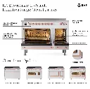 ILVE UPI486NMP Nostalgie II 48 inch Induction Range with 6 Elements 