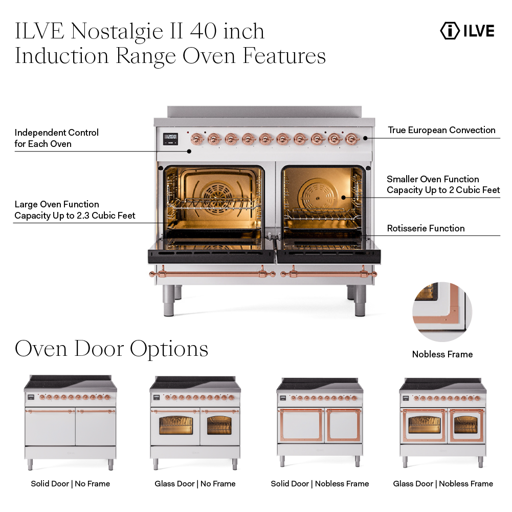 ILVE UPDI406NMP Nostalgie II 40 inch Induction Range with 6 Elements