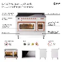 ILVE UPI486NMP Nostalgie II 48 inch Induction Range with 6 Elements 