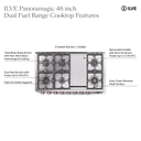 ILVE UPM12FDS3 Panoramagic cooktop features