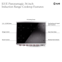 ILVE UPMI09S3SS Panoramagic cooktop features