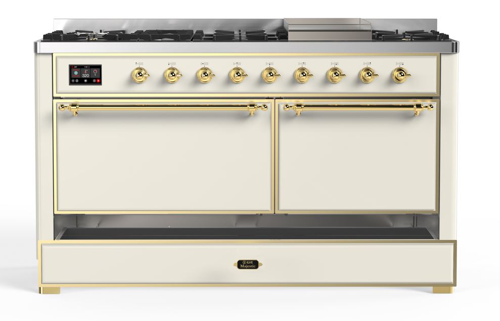 ILVE UM15F Majestic II 60 inch Dual Fuel Range with 9 Burners, Griddle