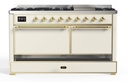 ILVE UM15F Majestic II 60 inch Dual Fuel Range with 9 Burners, Griddle