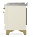 ILVE UM12F Majestic II 48 inch Dual Fuel Range with 8 Black Brass Burners, Griddle