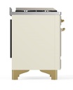 ILVE UM12F Majestic II 48 inch Dual Fuel Range with 8 Black Brass Burners, Griddle