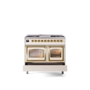 ILVE_UND40FNMPAWG_Nostalgie_II_40"_Dual_Fuel_Range_drawer_opened
