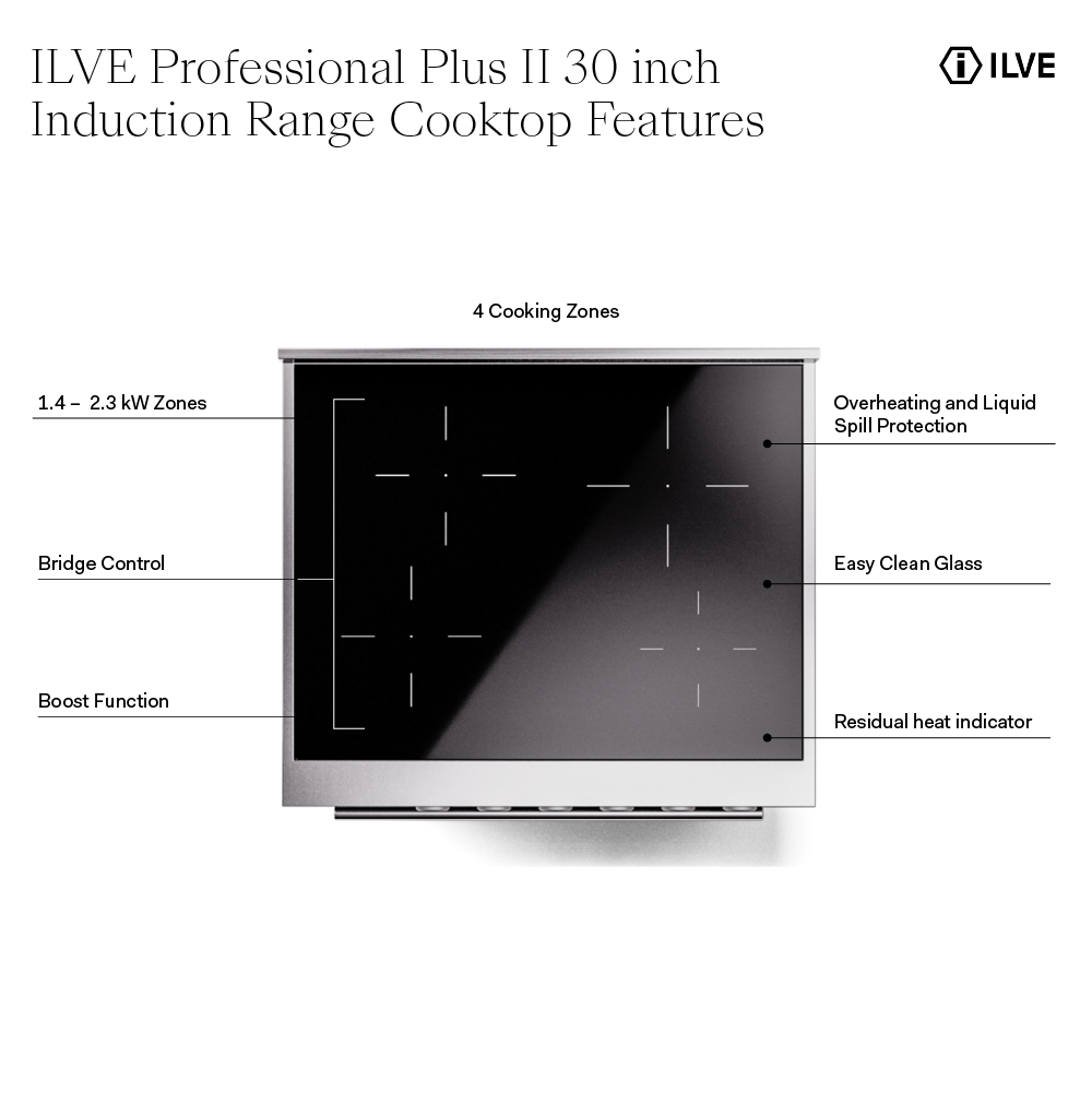 UPI304QMPSS - cooktop features