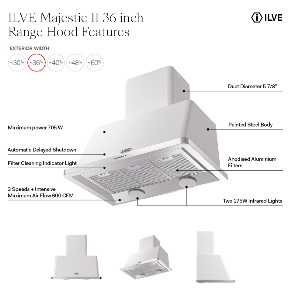 UAM90SS - Hood Features