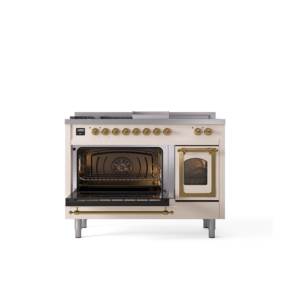 ILVE_UN48FSNMPAWG_Nostalgie_II_48"_Dual_Fuel_Range_main_oven_door_opened