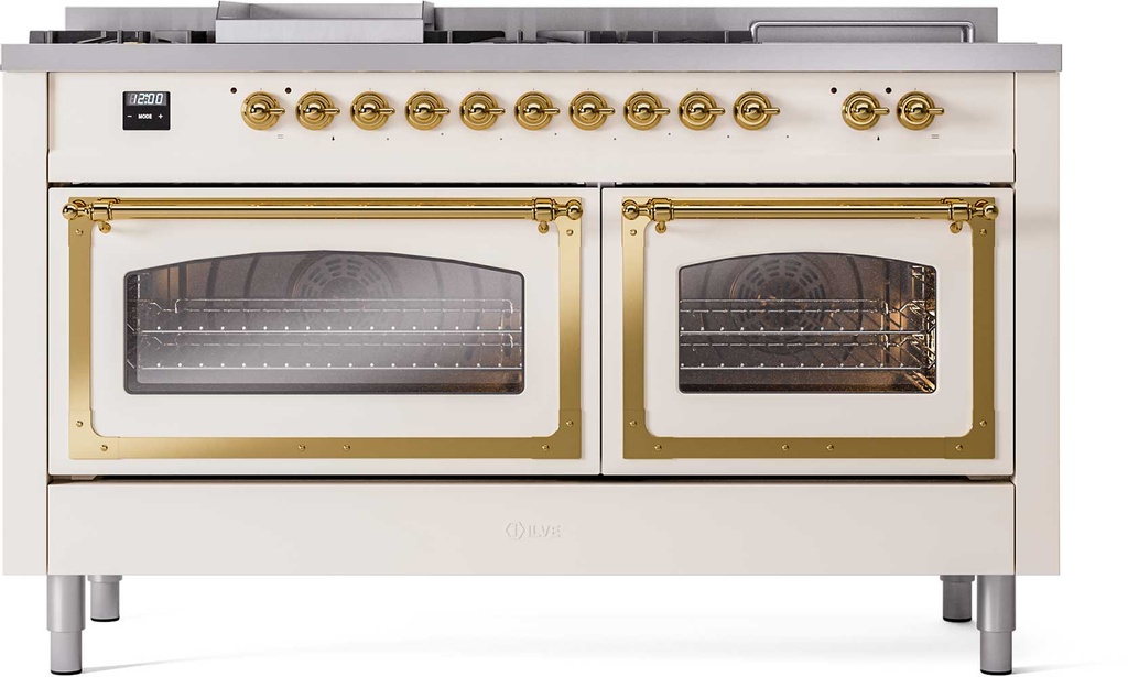 ILVE_UN60FSNMPAWG_Nostalgie_II_60"_Dual_Fuel_Range_front_view