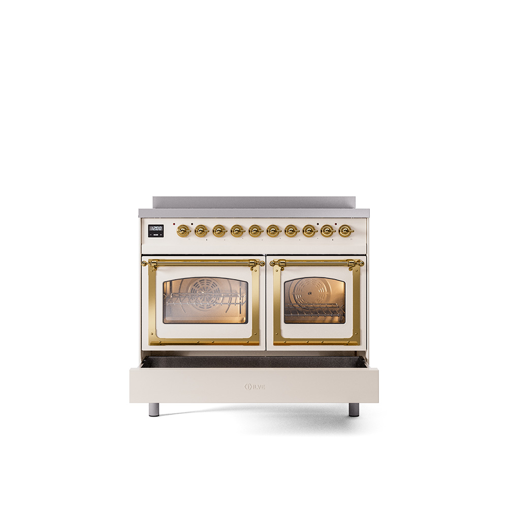ILVE_UNDI406NMPAWG_Nostalgie_II_60"_Dual_Fuel_Range_drawer_opened