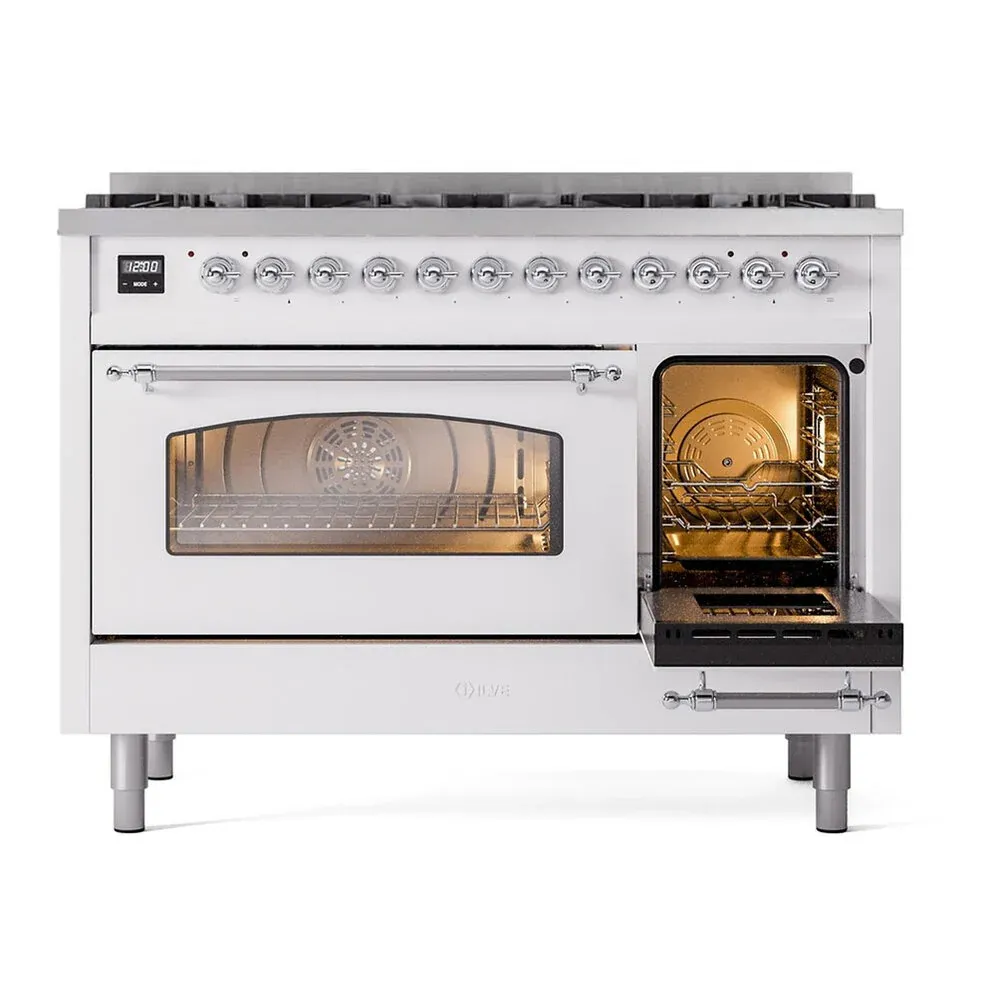 ILVE UP488NMPWHC side oven door opened