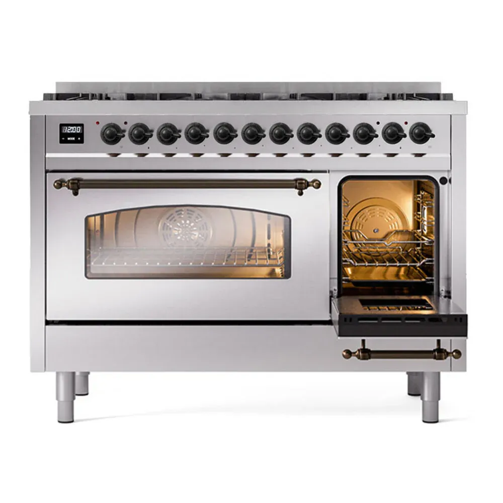 ILVE UP488NMPSSBLP side oven door opened
