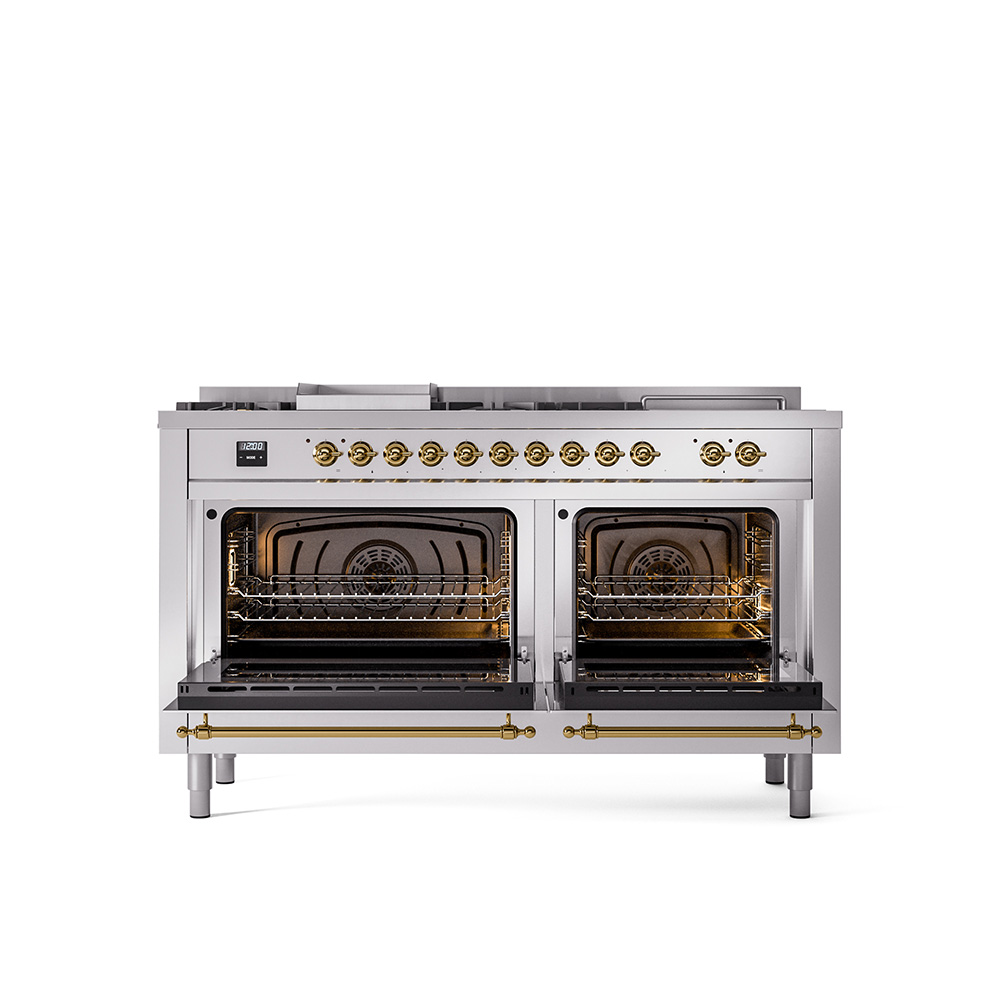 ILVE_UP60FSQNMPSSG_Nostalgie_II_Dual_Fuel_Range_oven_door_opened