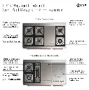 ILVE UM48FS Majestic III 48 inch Dual Fuel Range with 5 Black Brass Burners, Griddle and French Top, Dual Function Burner up to 25,000 BTU