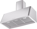 ILVE UAG36SS Nostalgie 36" Range Hood, bottom angled view
