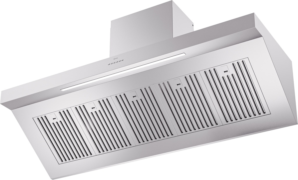 ILVE UAGQ60SS Professional Plus 60" Range Hood, bottom angled view