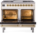 ILVE UPD40FNMPAWG Nostalgie II 40" Dual Fuel Range, oven doors opened