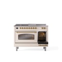 ILVE_UP48FSNMPAWG_Nostalgie_II_48"_Dual_Fuel_Range_side_oven_door_opened