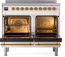 ILVE Nostalgie II 40" UPDI406NMPAWG Induction Range, oven doors opened