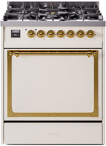 ILVE UN30NMP Nostalgie II Noblesse 30 inch Dual Fuel Range with 5 Burners