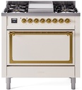 ILVE UN36FNM Nostalgie II Noblesse 36 inch Dual Fuel Range with 6 Burners and Griddle