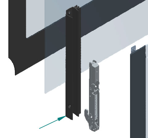 ILVE Parts EA5890005000000 Black Guide Inside Profile