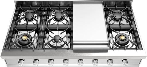 [UHCP48FSS] ILVE UHCP48F Professional Plus II 48 inch Built-In Gas Rangetop with Griddle, in Stainless Steel  (Natural Gas)