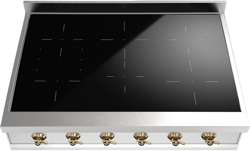 [UHCPI366NSSG] ILVE UHCPI366N Nostalgie II 36 inch Built-In Induction Rangetop with 6 Elements (Brass)