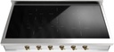 ILVE UHCPI486N Nostalgie II 48 inch Built-In Induction Rangetop with 6 Elements, Stainless Steel