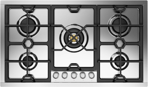 [UHCPMT95SS] ILVE UHCPMT95 Panoramagic 36 inch Built-In Gas Cooktop with 5 Burners, in Stainless Steel  (Natural Gas, 5 Sealed Burners)