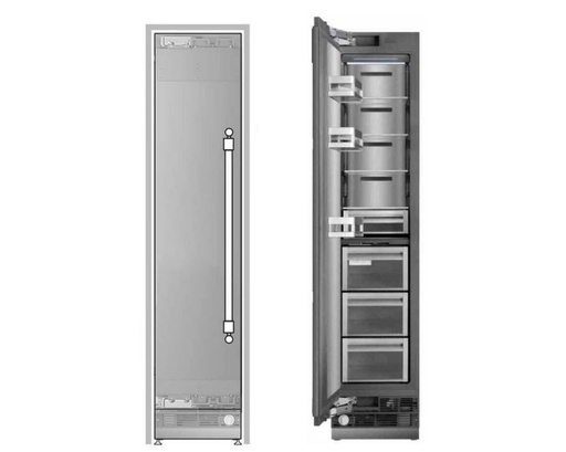 [UFFC18SINPRY] ILVE UFFC18SIN 18 inch Freezer Column with 8.6 cu. ft. Capacity, Automatic Ice Maker, up to 3.9 lb Daily Production, Full Size Ceiling LED Illumination Panel